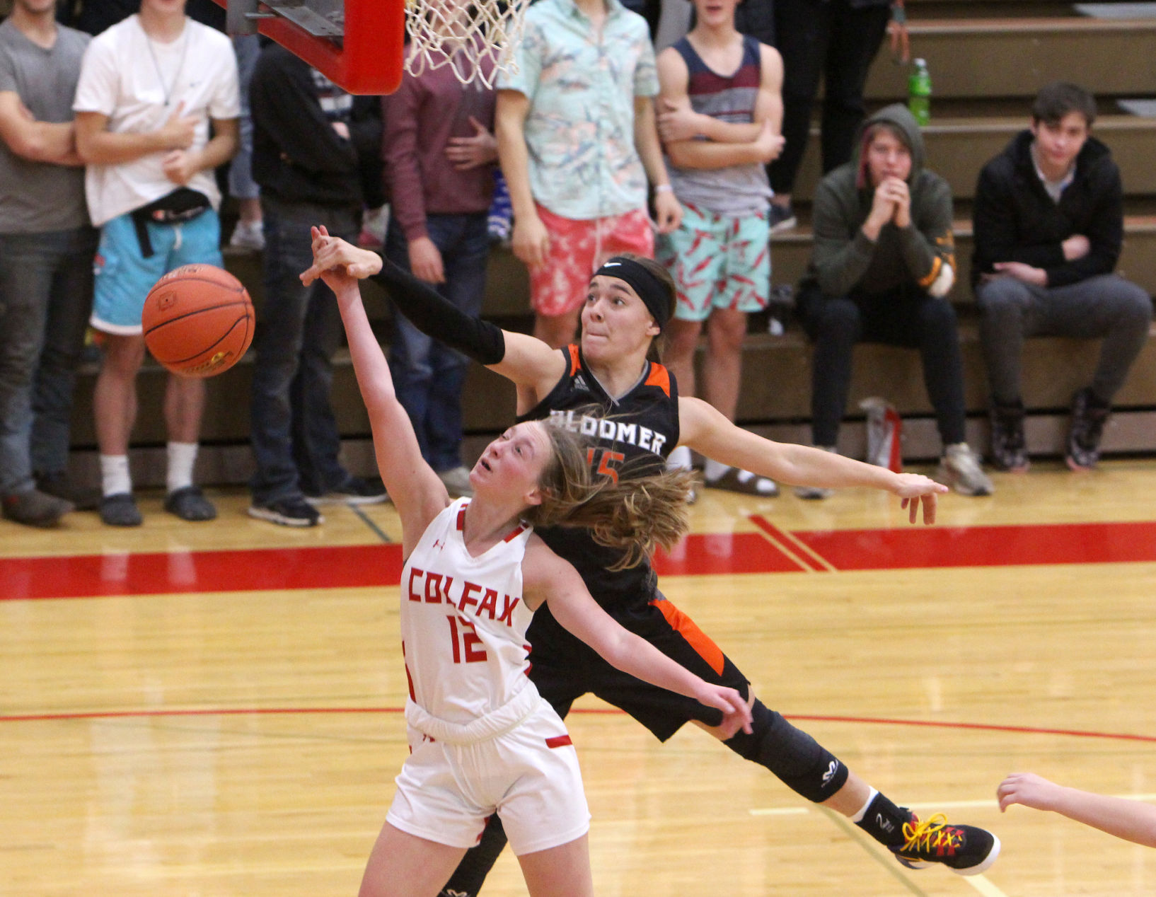 Bloomer girls basketball at Colfax 11-22-21